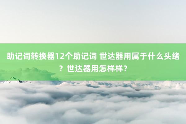 助记词转换器12个助记词 世达器用属于什么头绪？世达器用怎样样？