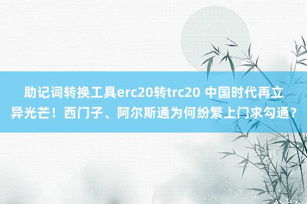 助记词转换工具erc20转trc20 中国时代再立异光芒！西门子、阿尔斯通为何纷繁上门求勾通？